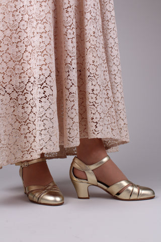 1930s Evening sandal - Gold - Marlene