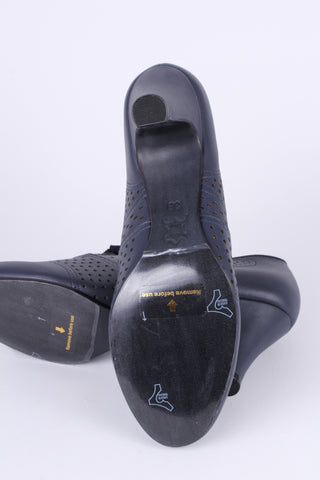 Early 1930s oxford high heels- Navy - Marie