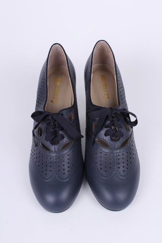 Early 1930s oxford high heels- Navy - Marie