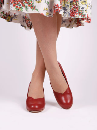 Early 50's pump - Maroon Red - Julia