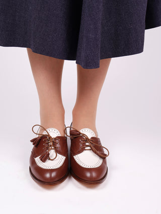 40s Two-tone Spectator shoes - Brown /  off-white - Grace