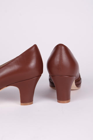 1930s everyday Oxford heels with tassels - Brown - Mildred