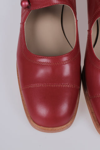 1920s everyday shoe - Red - Ruby