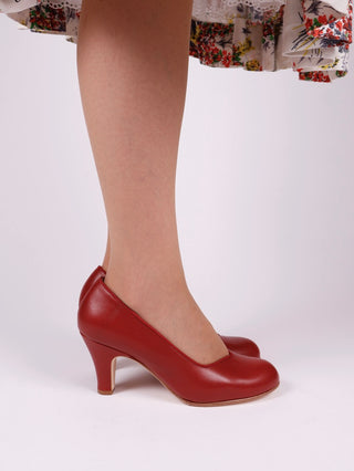 Early 50's pump - Maroon Red - Julia