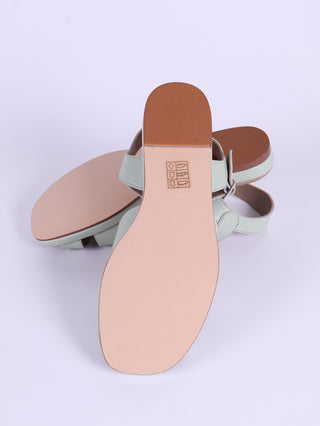 1950s sandals with claud-shaped pattern - Mint- Joy