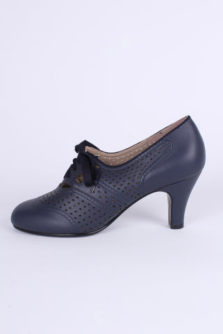 Early 1930s oxford high heels- Navy - Marie
