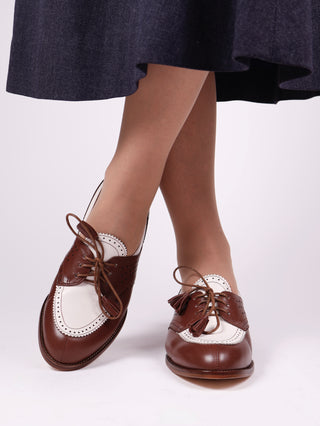 40s Two-tone Spectator shoes - Brown /  off-white - Grace