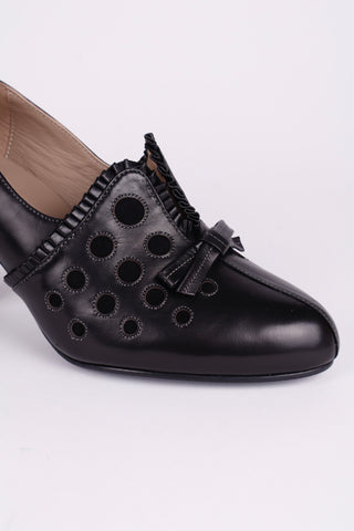 1930s pumps with decorations in suede - black - Stella