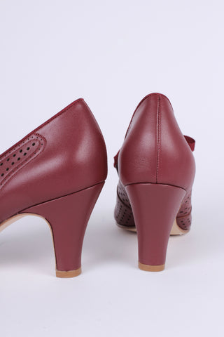 Early 1930s oxford high heels- Brown red - Marie