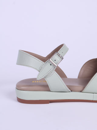 1950s sandals with claud-shaped pattern - Mint- Joy