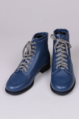 Soft late 1930s /1940s style winter snow boots with fur - Blue - Rita