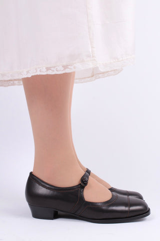 1920s Mary Jane everyday shoe - Black - Ruby