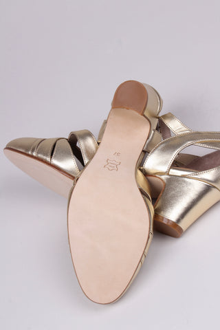 1930s Evening sandal - Gold - Marlene