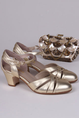 1930s Evening sandal - Gold - Marlene