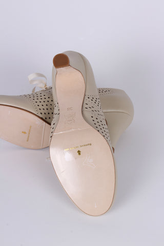 Early 1930s oxford high heels- Cream - Marie