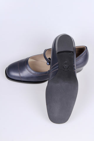 1920s Mary Jane everyday shoe - Navy Blue - Ruby