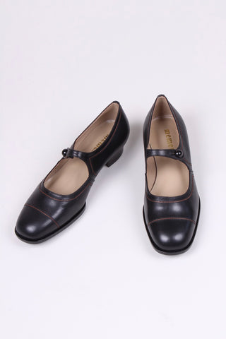 1920s Mary Jane everyday shoe - Black - Ruby