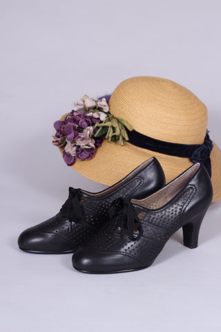 Early 1930s oxford high heels- Black - Marie