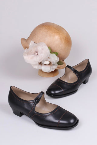 1920s Mary Jane everyday shoe - Black - Ruby
