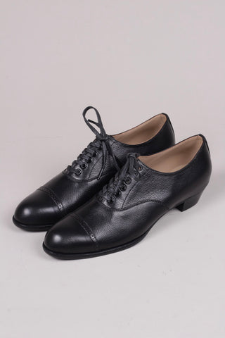 Edwardian style Oxford shoe, 1900-1920 - black - Florence