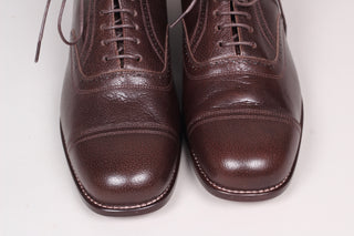 Men's late 20s / 30s style everyday leather ankle boot - Dark brown - Tom