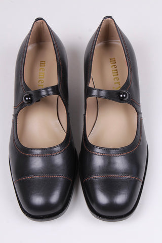 1920s Mary Jane everyday shoe - Black - Ruby