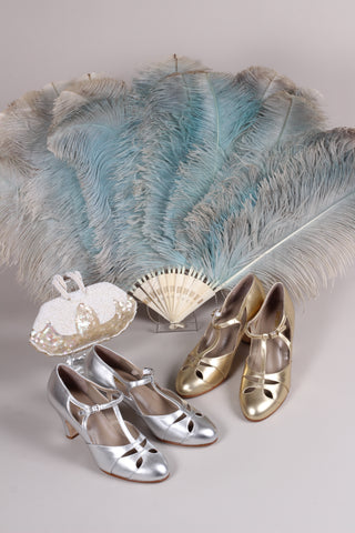 Early 1930s  Art Deco evening sandals - Gold - Helen
