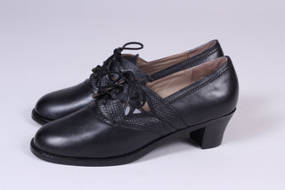 Everyday walking Oxford shoes 30s / 40s - Black - Emily