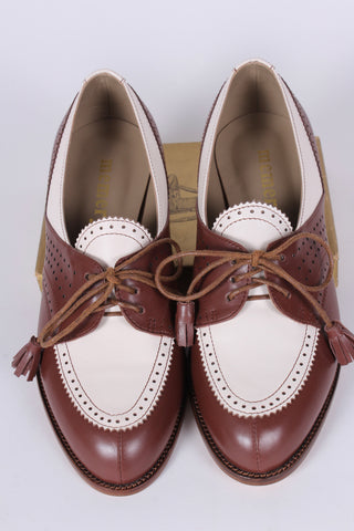 40s Two-tone Spectator shoes - Brown and off-white - Grace