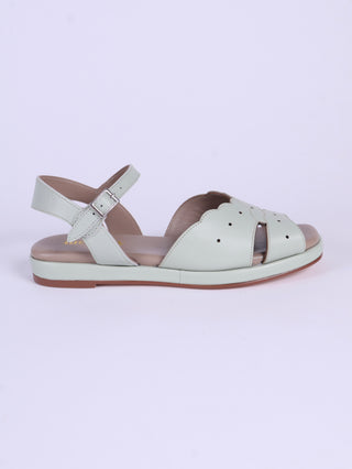 1950s sandals with claud-shaped pattern - Mint- Joy