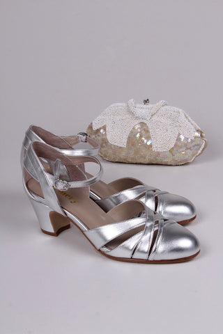1930s Evening sandal - Silver - Marlene