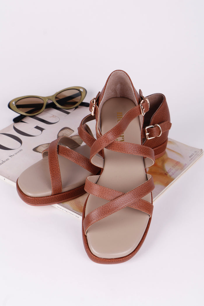 1950s summer sandals - Brown - Sophia