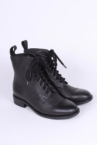 1940s Women's Military Boots - Black - Robbie