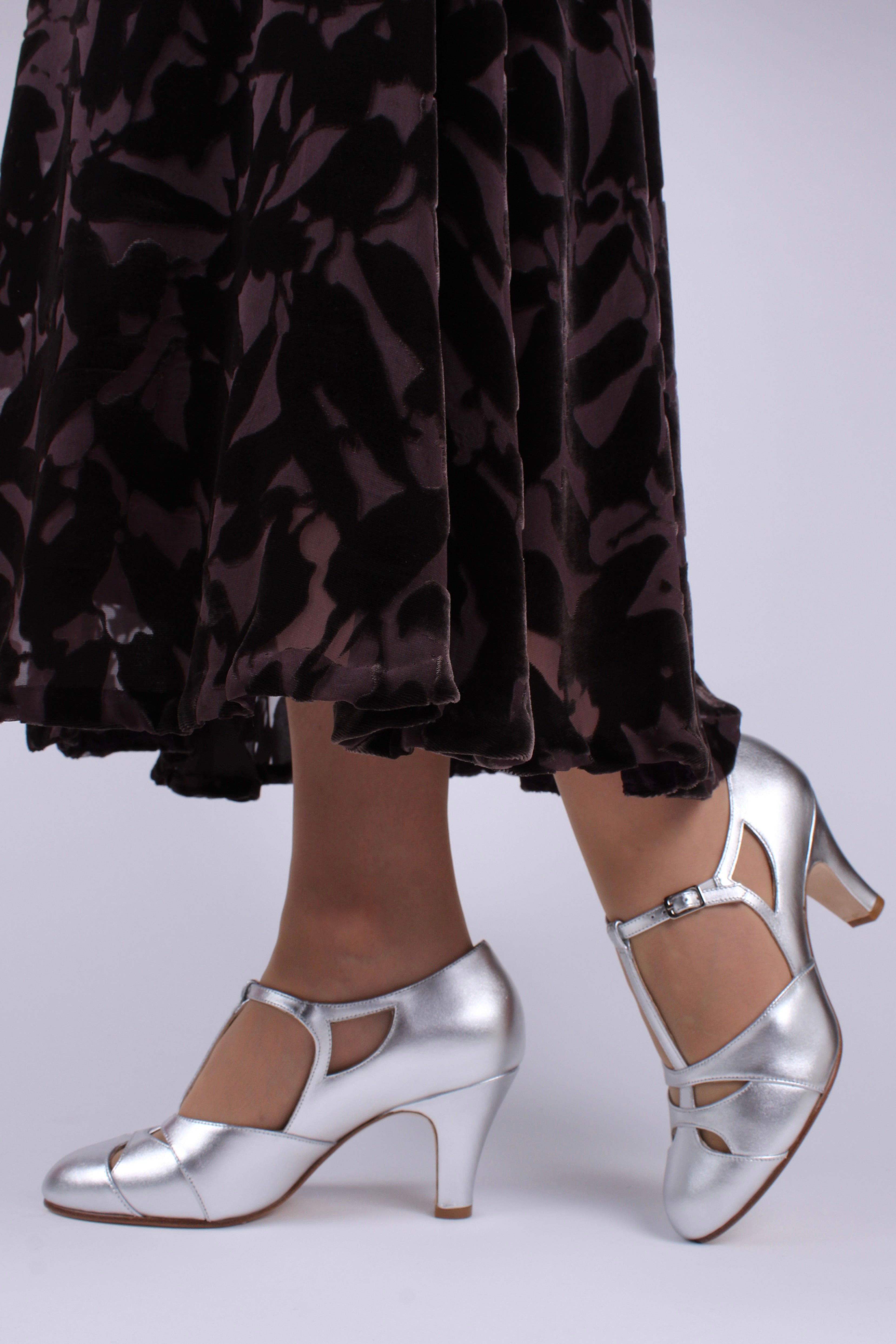 30s black vintage shoes with leather – memery