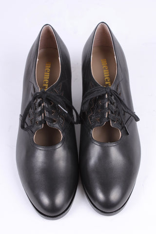 1930s everyday Oxford shoes, black, Emma