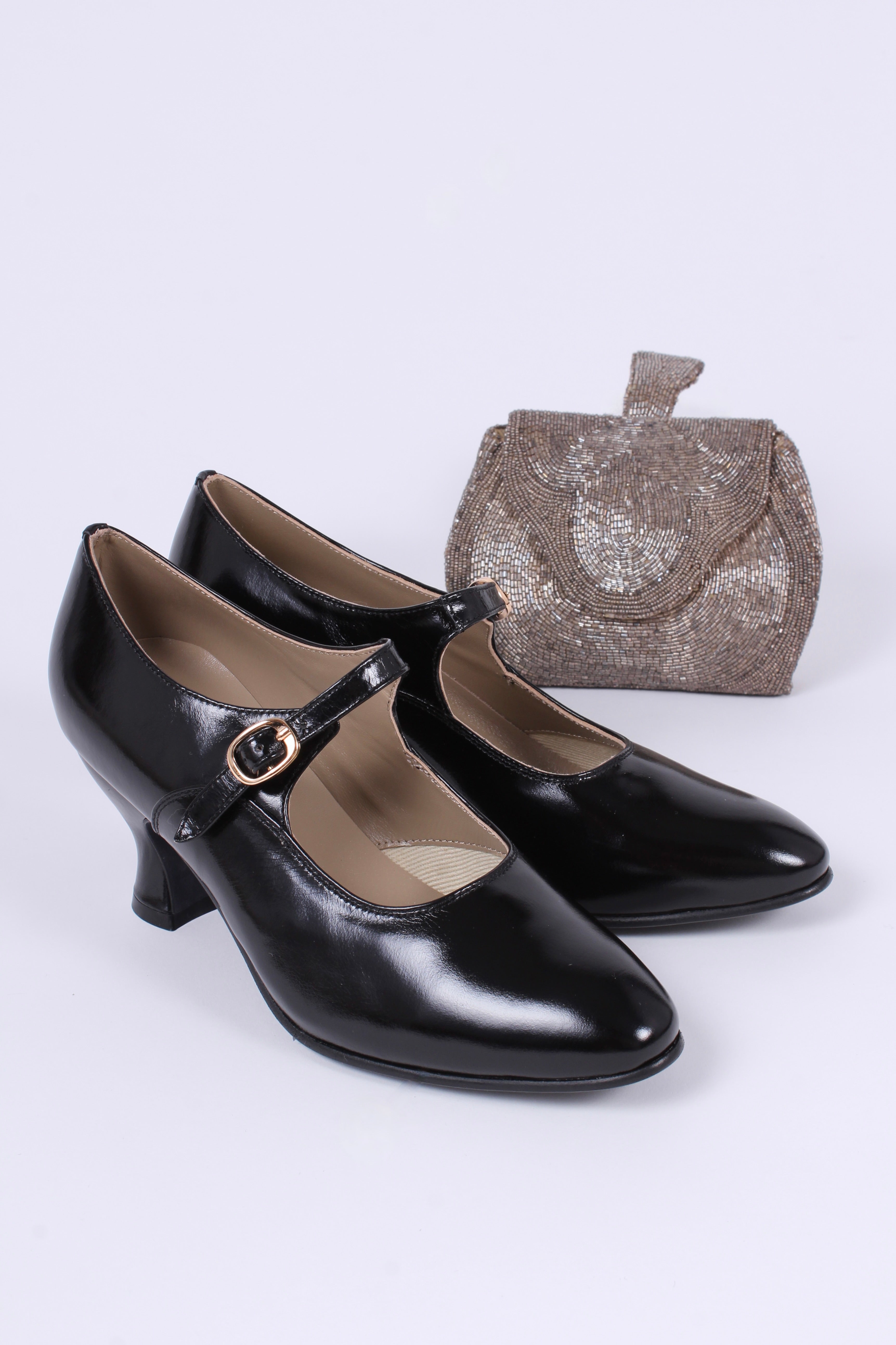 Black 1920s shoes 20s vintage style shoe like the originals – memery