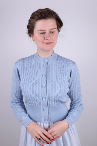 1950s vintage style cardigan - Light Blue - Agnes