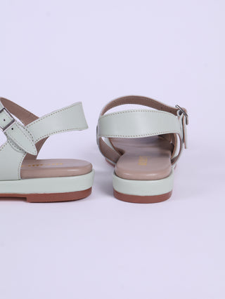 1950s sandals with claud-shaped pattern - Mint- Joy