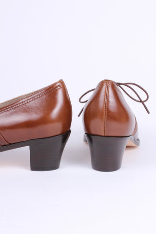 Everyday walking Oxford shoes 30s / 40s - Nougat Brown - Emily