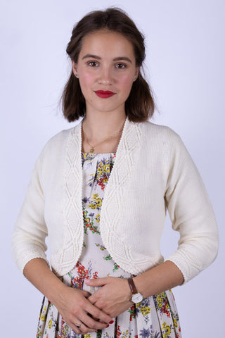 1950s style bolero - Off-White - Carol