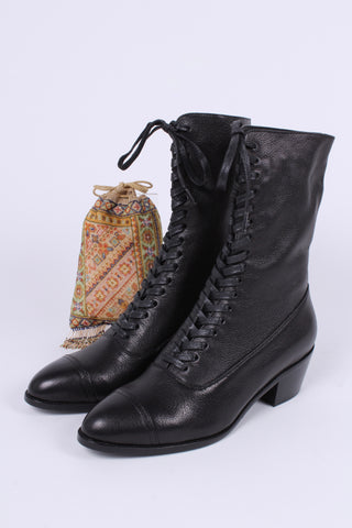 Edwardian everyday walking boot, 1910 - Black - Alice