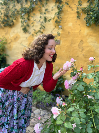 1940s style Cardigan -  Red - Joanne