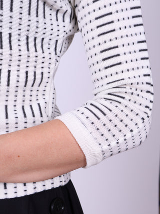 Sophisticated 1950s vintage style pullover with pattern - Molly