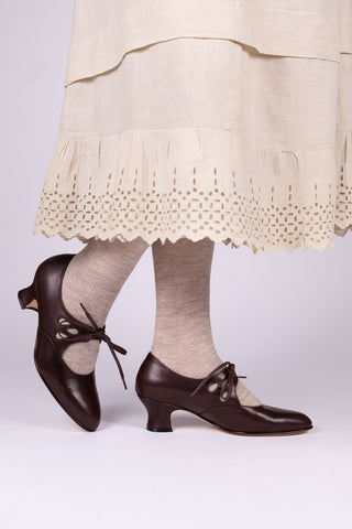 1910s - 1920s Everyday shoe - Dark Brown - Georgina