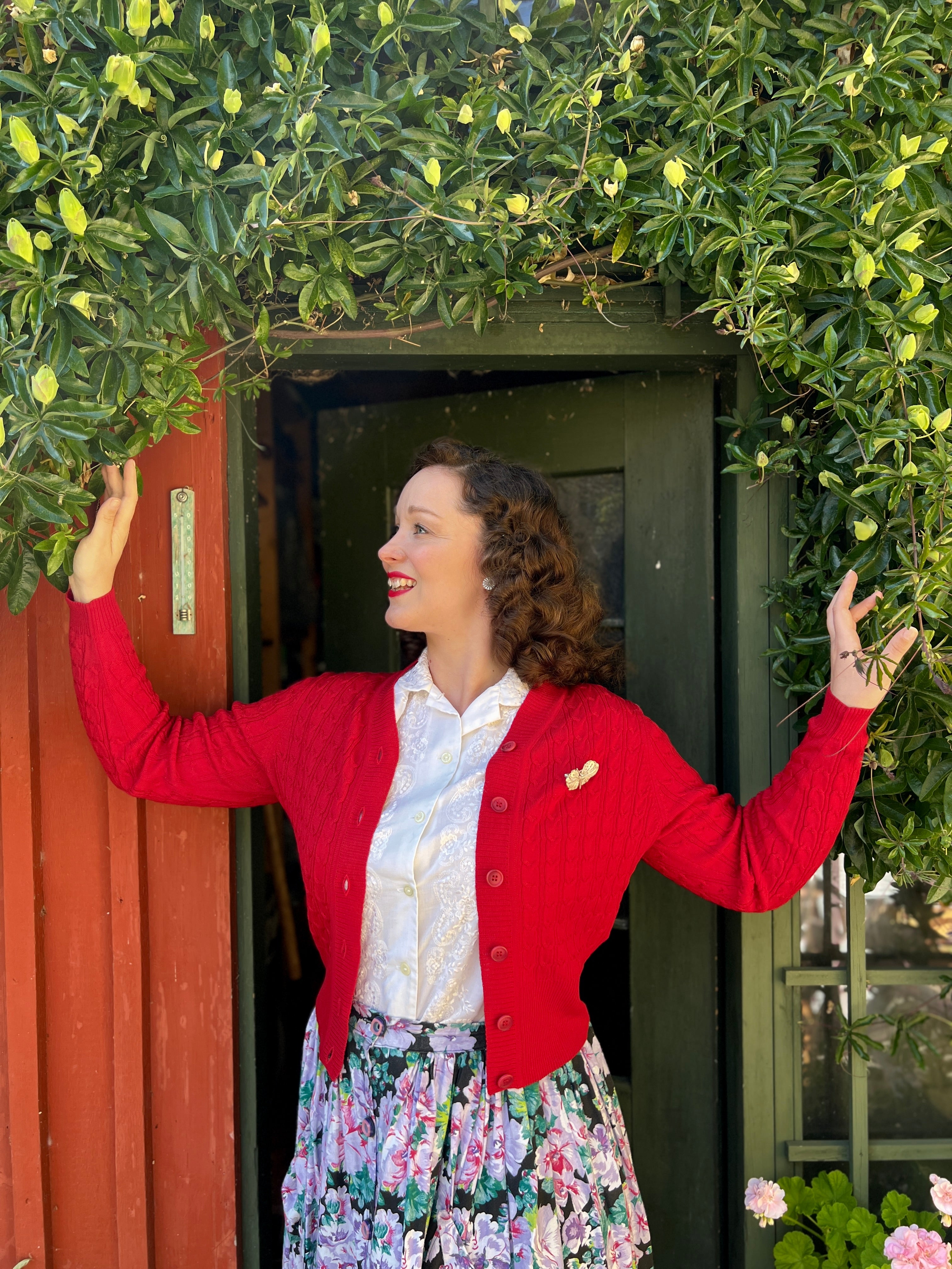 1940s / 1950s vintage style mohair cardigan - Dark Grey - Kirsten