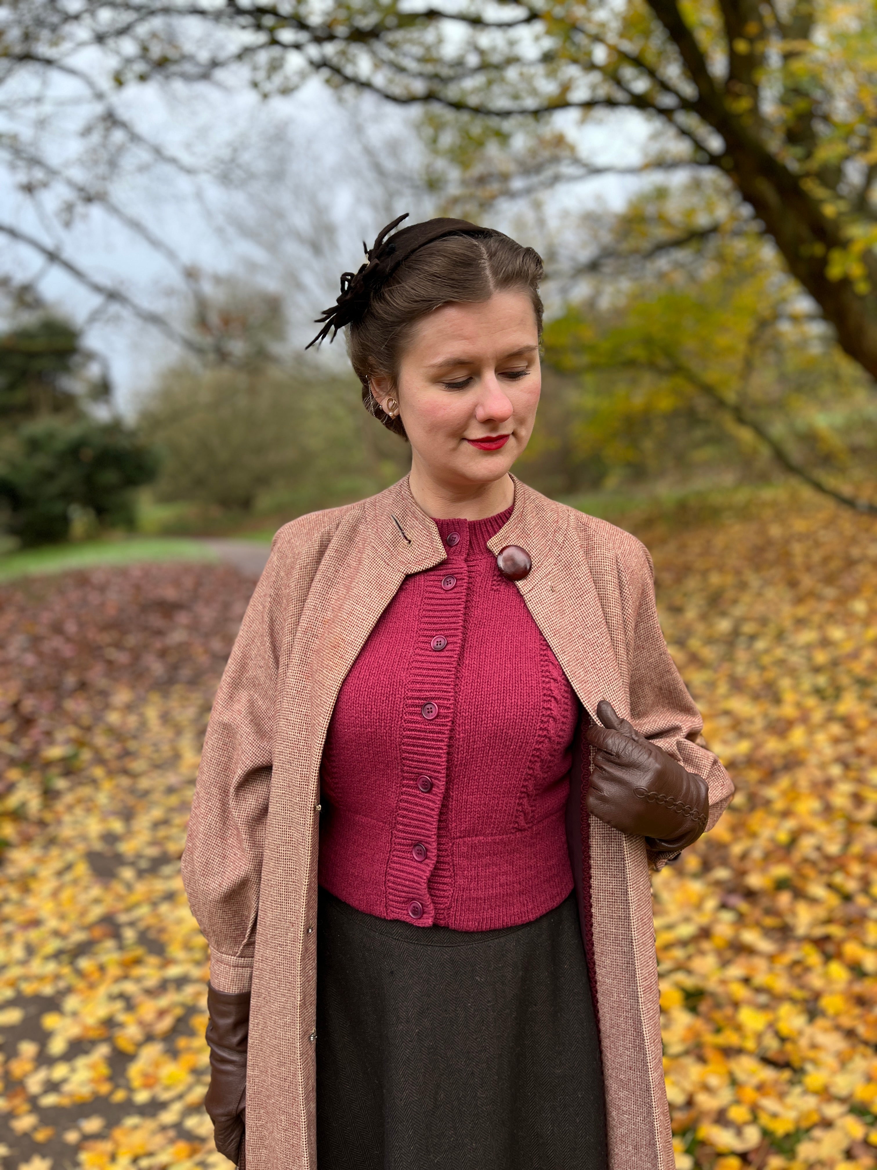 1940s / 1950s vintage style mohair cardigan - Dusty Light Blue