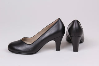 Early 50's pump - vintage style in leather - Black - Julia