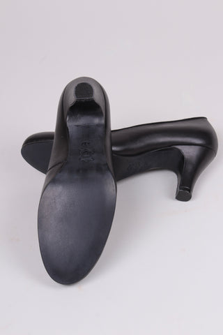 Early 50's pump - vintage style in leather - Black - Julia
