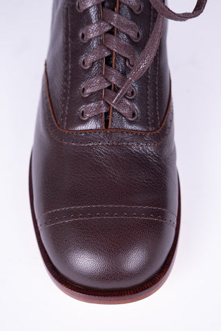1900s / 1910s Edwardian teenage lace-up boots - brown - Josephine