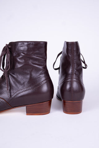 1900s / 1910s Edwardian teenage lace-up boots - brown - Josephine
